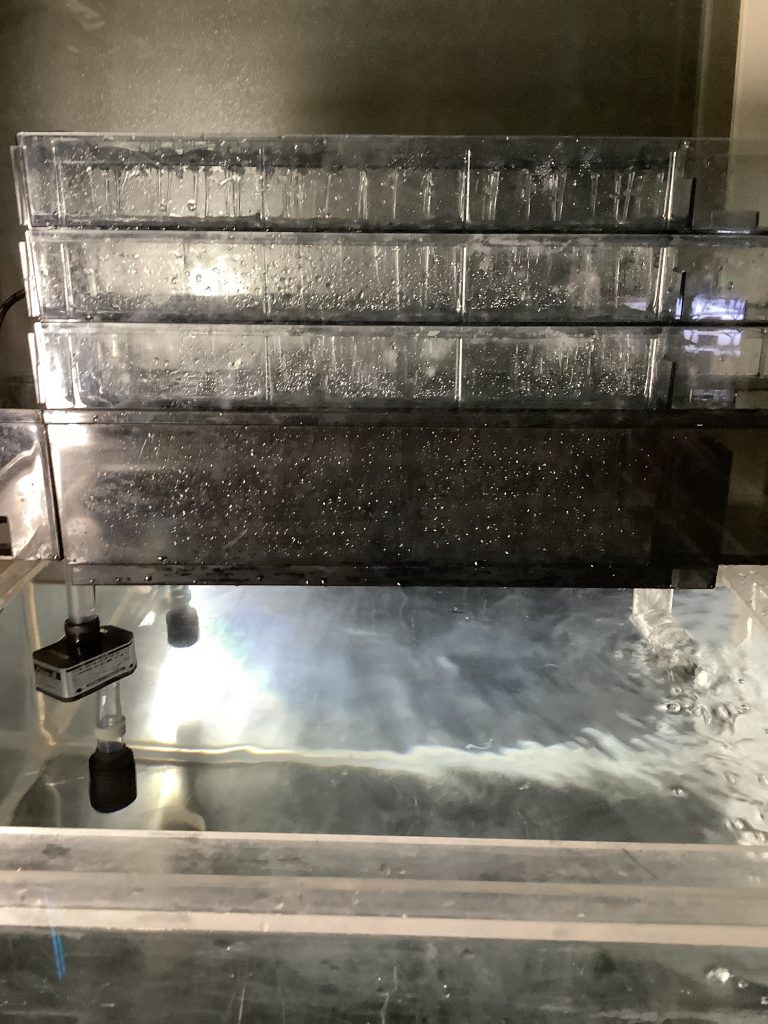 Full view of the installed 60cm wide aquarium